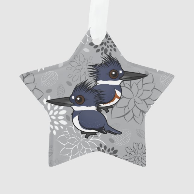 Paare des umgeschnallten Eisvogels Ornament (Rückseite)