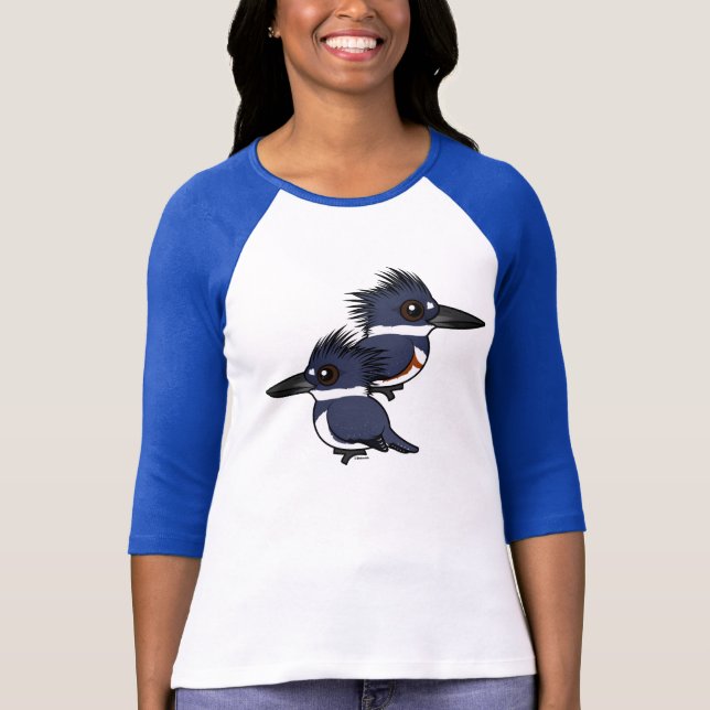 Paare des umgeschnallten Eisvogels T-Shirt (Vorderseite)