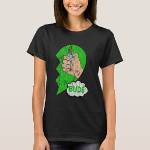 Paare, die Best Buds Weed Funny Joint Stoner treff T-Shirt