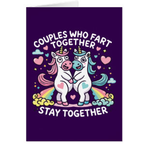 Paare, die gemeinsam die Furz Bleibe - Einhorn