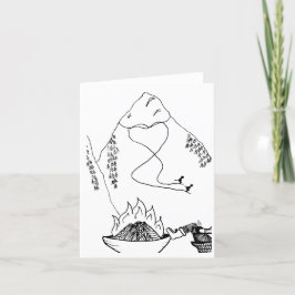 Paare, die gemeinsam Skipass Dankeskarte