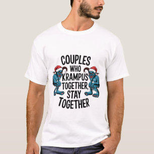 Paare, die Krampus zusammen bleiben zusammen WEIHN T-Shirt