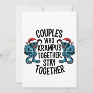 Paare, die Krampus zusammen bleiben zusammen XMAS Dankeskarte
