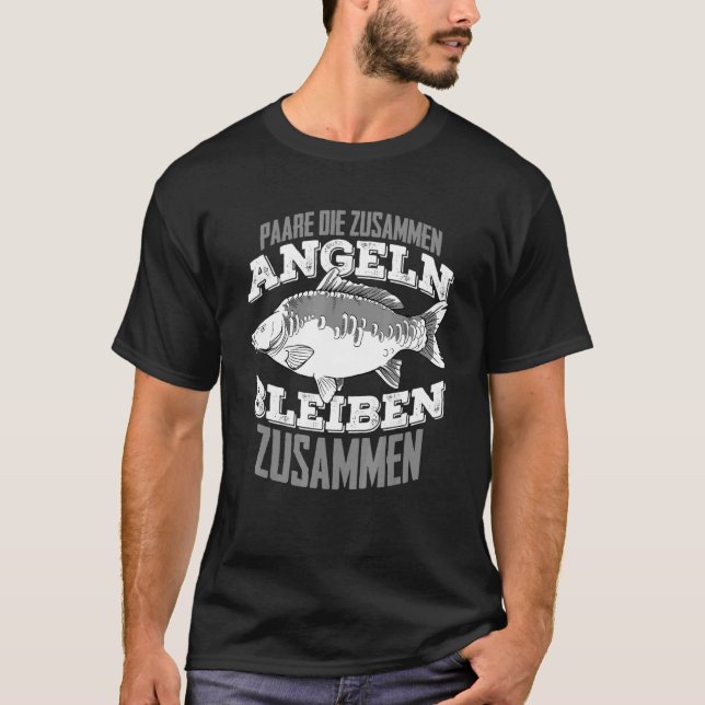 Paare, die zusammen fischen, Bleibe zusammen T-Shirt (Vorderseite)