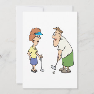 Paare, die zusammen Golf spielen, Bleibe Einladung