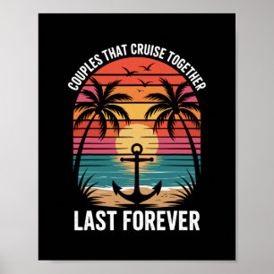 Paare, die zusammen kreuzen Paarkreuzfahrt Poster