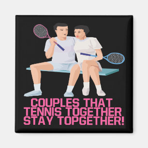 Paare dieses Tennis zusammen Magnet