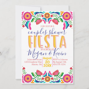Paare Dusche Fiesta Einladung, Einladung