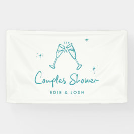 Paare Dusche modern natürlich elegant handgeschrie Banner