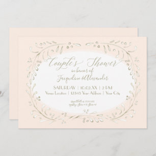 Paare Dusche Moderne Aquarellfolien Einladung