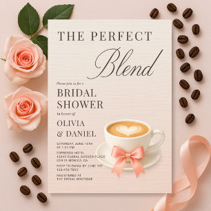 Paare duschen Die perfekte Mischung Kaffee Einladung