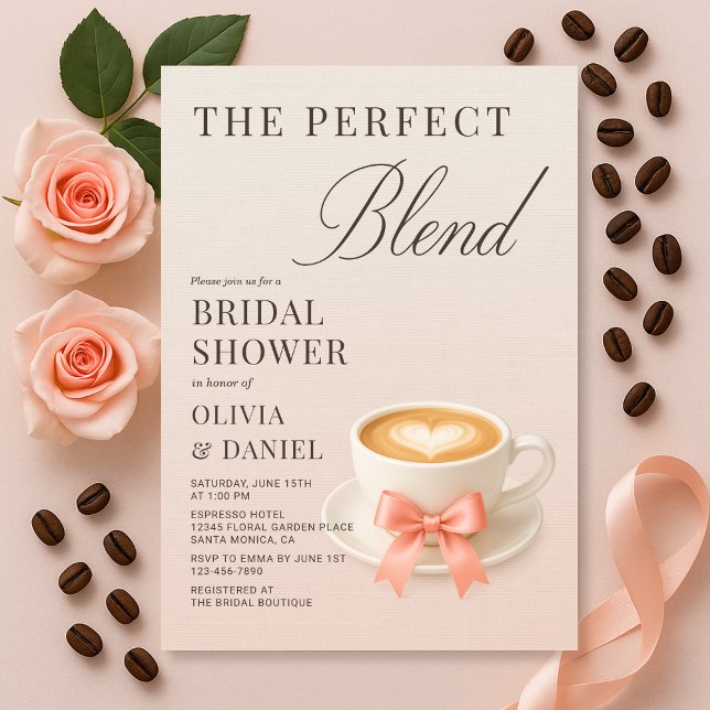 Paare duschen Die perfekte Mischung Kaffee Einladung (Von Creator hochgeladen)