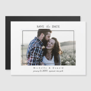 Paare Einfaches Foto Save the Date Magneteinladung