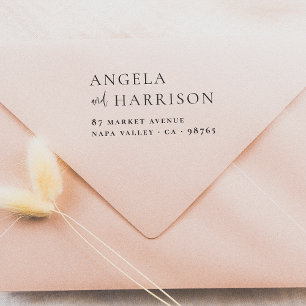 Paare ernennen Elegant Wedding Return Address Permastempel