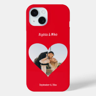 Paare Foto im Herzen Personalisierten Neuverheirat Case-Mate iPhone Hülle