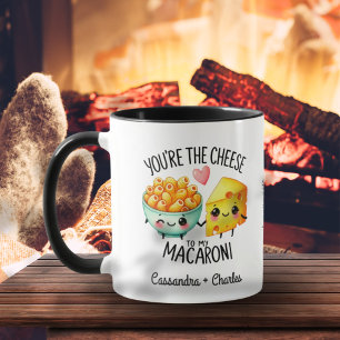 Paare Funny Custom "Cheese to My Macaroni" Tasse