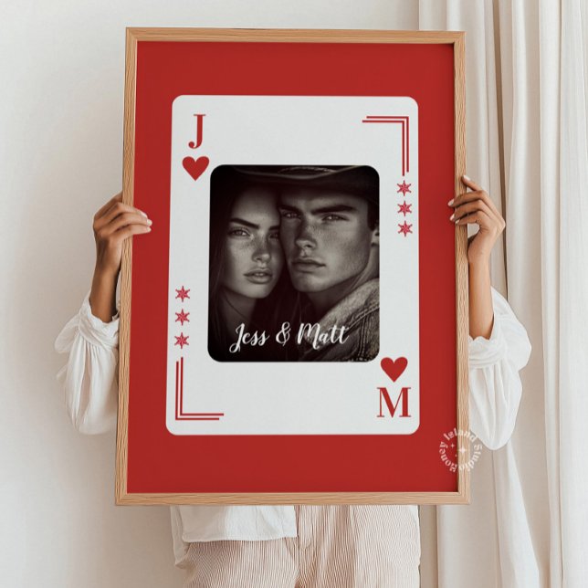 Paare Geschenk, Western Poker Card Personalisiert Poster (Von Creator hochgeladen)