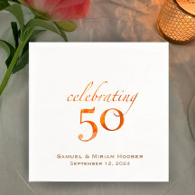 Paare hinzufügen Namen 50. Hochzeitstag Pfirsich