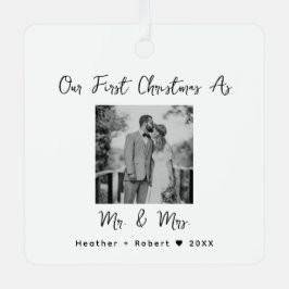 Paare Hochzeitsgeschenk Unser erstes Weihnachtsfes Ornament Aus Metall