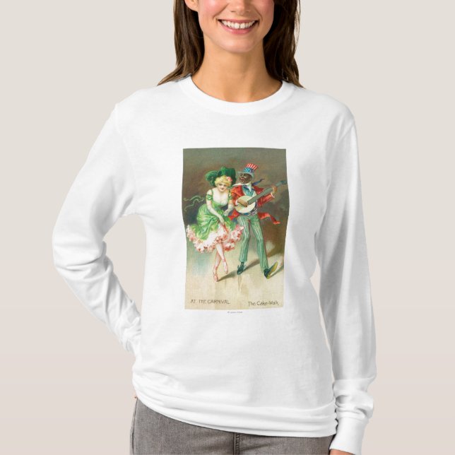 Paare im Kostüm, das den Kuchen-Weg tut T-Shirt (Vorderseite)