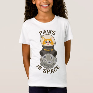 Paare im Weltraum Katzenastronaut Kosmisches Tier T-Shirt