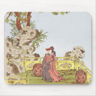 Paare in einem chinesischen Garten, 'von den Mousepad