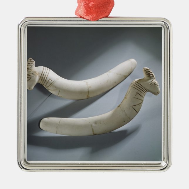 Paare Kastagnetten, Thinite Zeitraum (Hippopotamus Silbernes Ornament (Vorne)