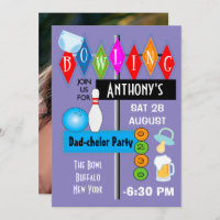 Paare Kinderdusche Vater-Chelor Retro Bowling Part