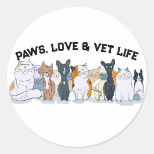 Paare, Liebe und Tierleben Runder Aufkleber