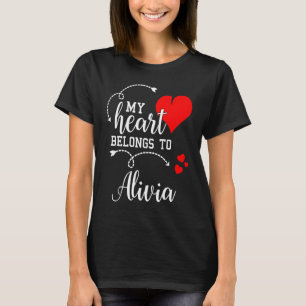 Paare Matching Mein Herz gehört Alivia Meine Lo T-Shirt