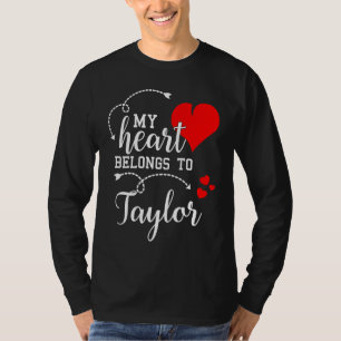 Paare Matching Mein Herz gehört Taylor Meine Lo T-Shirt
