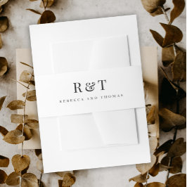 Paare mit Monogramm Einladungsbanderole