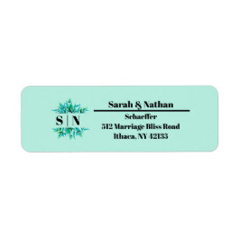 Paare Monogram New Zuhause Return Address Label