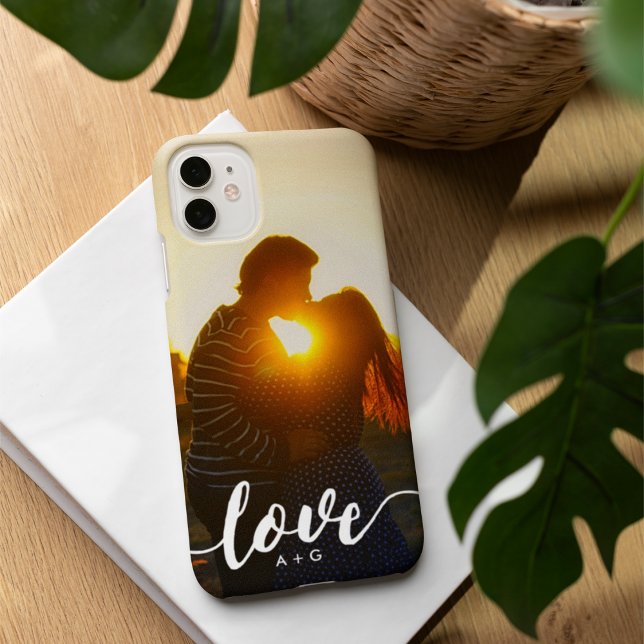 Paare Monogramm LIEBE Custom Foto Case-Mate iPhone Hülle (Von Creator hochgeladen)