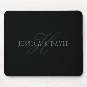 Paare Name & Name Monogram Mousepad