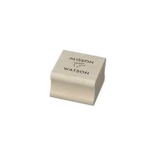 Paare Namen und Ampersand Gummistempel