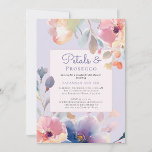 Paare Petals und Prosecco Brautparty Einladung
