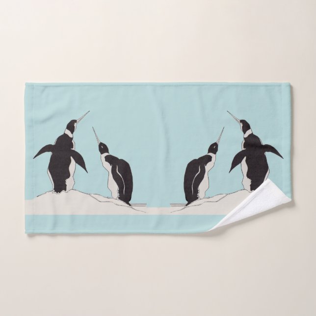 Paare Pinguine x 2 Badhandtuch Set (Handtuch)