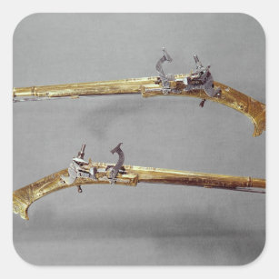 Paare Pistolen, 1624-26 Quadratischer Aufkleber