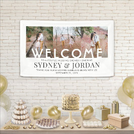 Paare Polterabend Einfach 3 Foto Willkommen Banner