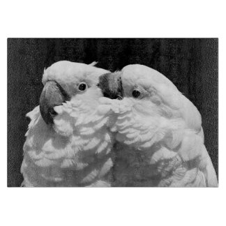 Paare Regenschirm Cockatoos Schneidebrett