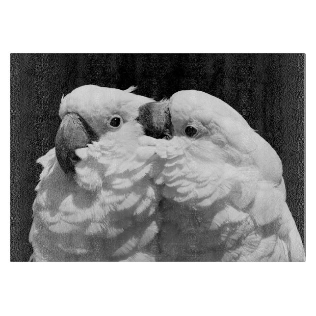 Paare Regenschirm Cockatoos Schneidebrett (Vorderseite)