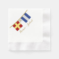Paare Seesignalflaggen Monogramm