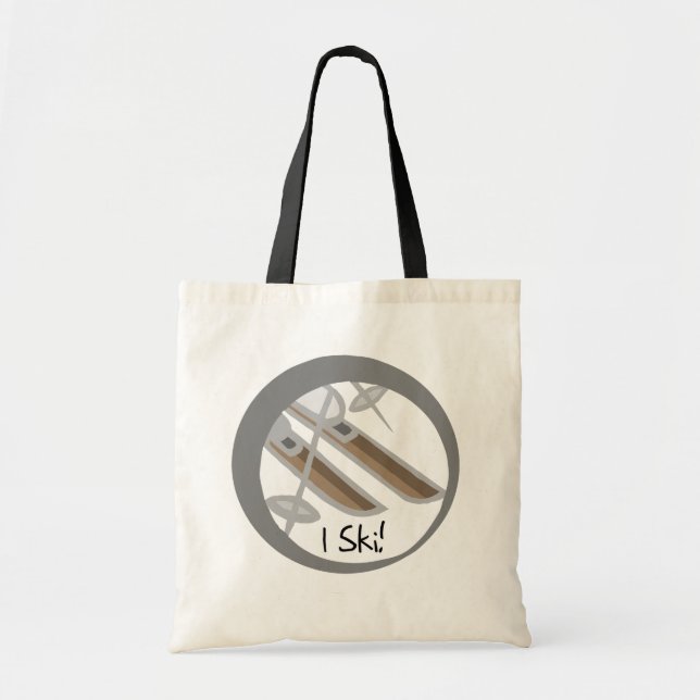 Paare Ski-T-Shirts und Geschenke der Ski-I Tragetasche (Vorne)