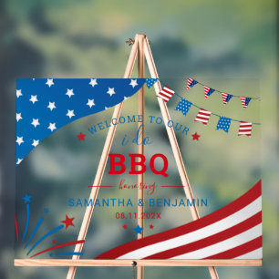 Paare Summer GRILLEN USA Brautparty Willkommen Acrylschild