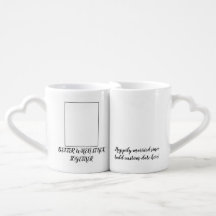 Paare Tasse. Maßgeschneiderte Hochzeitskaffee