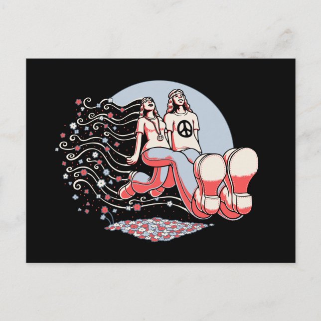 Paare Truckin' Postkarte (Vorderseite)