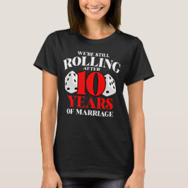 Paare Verheiratet 10 Jahre Funny 10th T Shirt