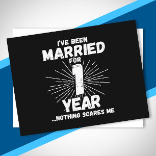 Paare Verheiratet 1 Jahr Lustiger 1. Hochzeitstag Postkarte