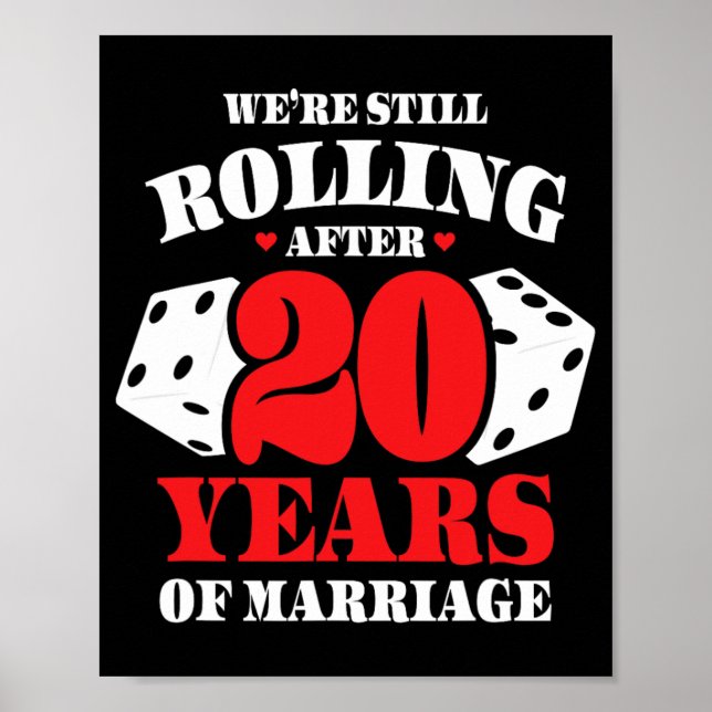 Paare Verheiratet 20 Jahre - Funny 20. Wedding Ann Poster (Vorne)